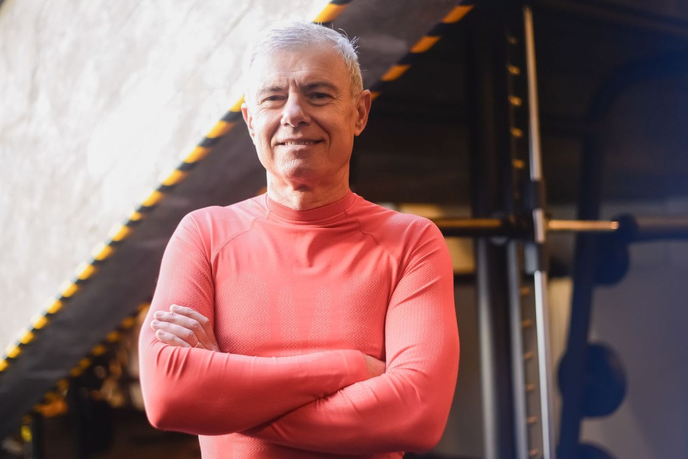 Confident mature man at the gym